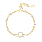 Police Ayara Crystal & Beads Twin Chain Bracelet