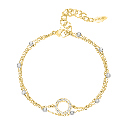 Police Ayara Crystal &amp; Beads Twin Chain Bracelet