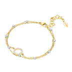 Police Ayara Crystal & Beads Twin Chain Bracelet