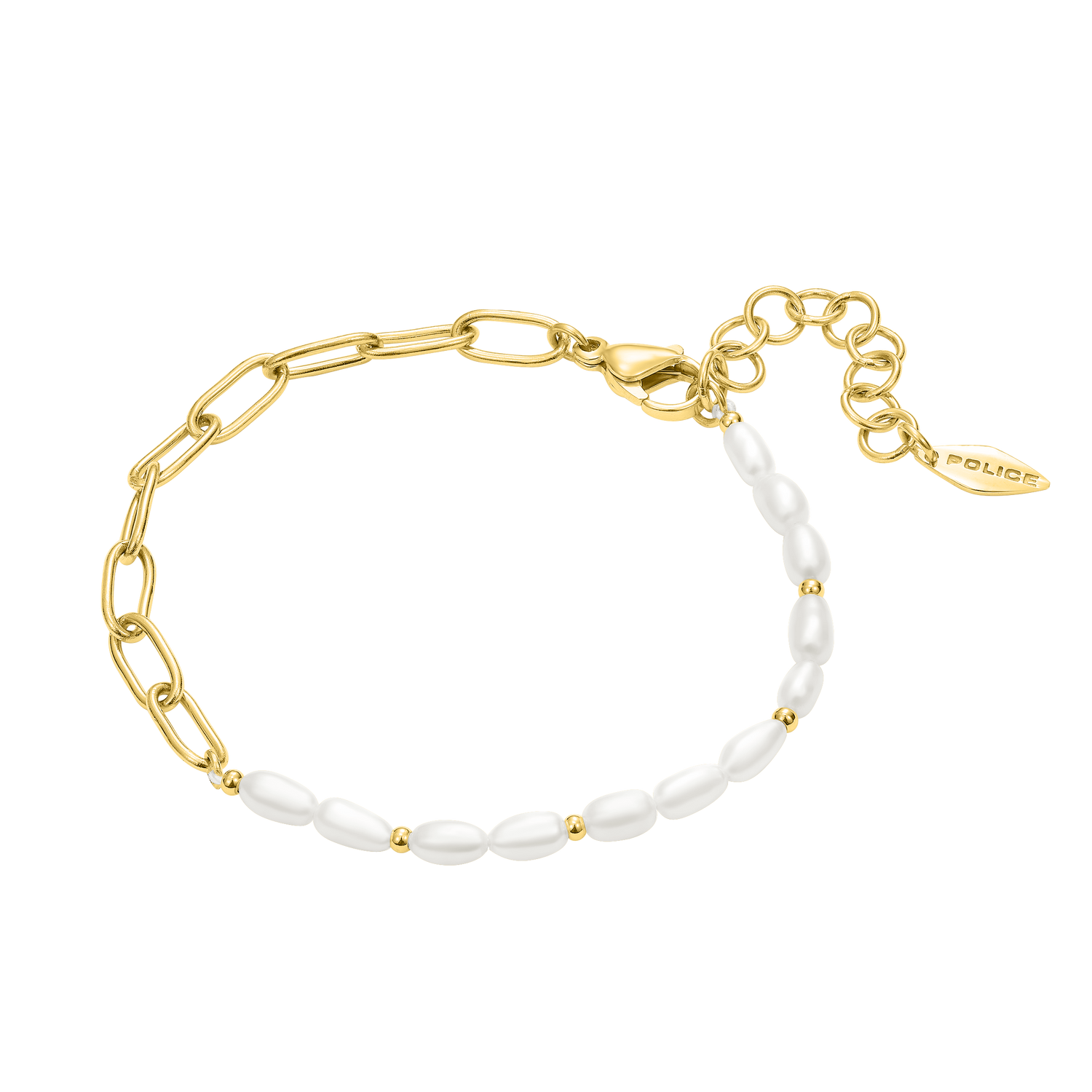 Police Ayara Pearl Beads & Links Bracelet