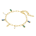 Police Ayara P Logo Multicrystalcharms Bracelet