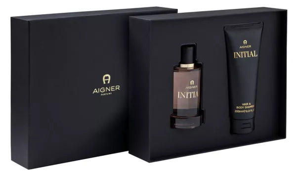 Aigner Initial Eau de Toilette 100ml with Shampoo 200ml Gift Set available at Paris Gallery Qatar