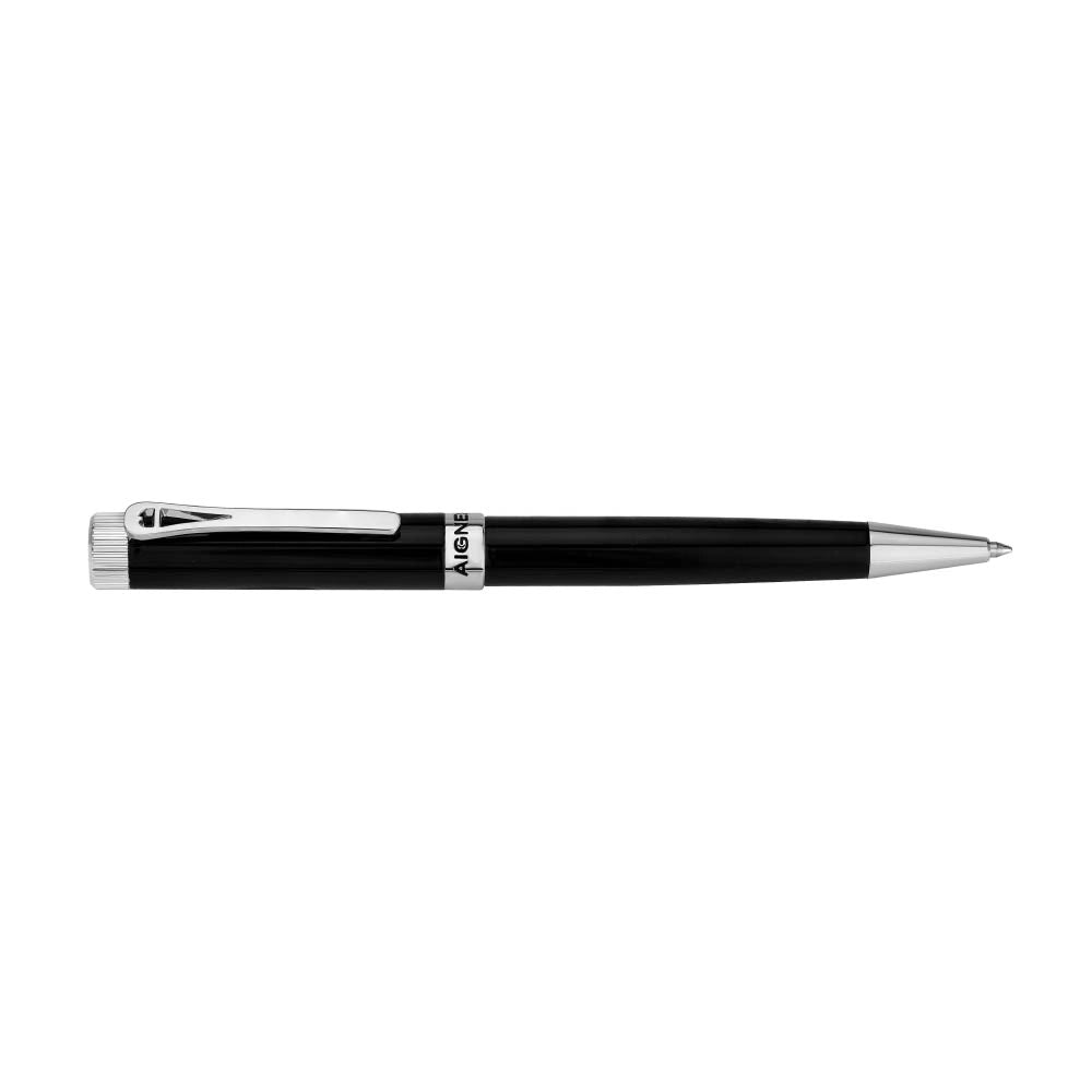 Aigner Piero Black Ballpoint Pen with Chrome Trims at Paris Gallery Qatar