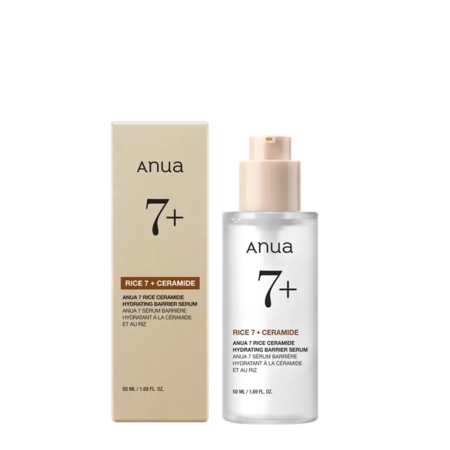 Anua Rice 7 Ceramide Hydrating Barrier Serum 50ml nourishing serum for skin barrier repair and hydration – Shop Now Online.