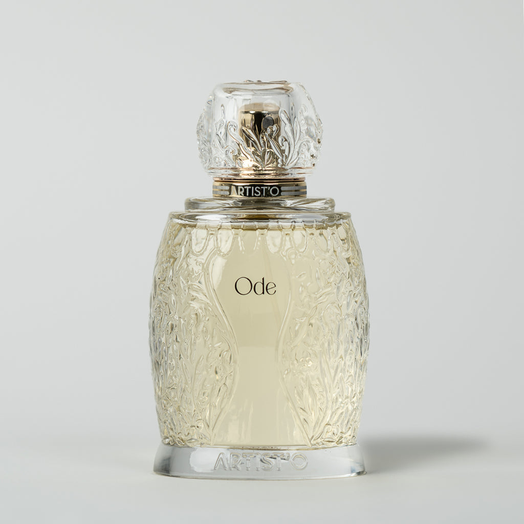 Artisto Ode Eau de Parfum 100ml luxury fragrance bottle with elegant glass design – Shop Now Online