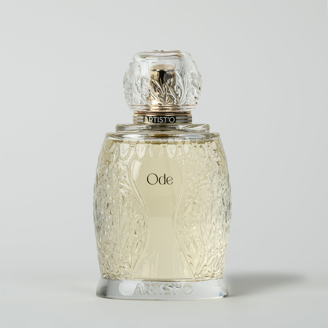 Artisto Ode Eau de Parfum 100ml luxury fragrance bottle with elegant glass design – Shop Now Online