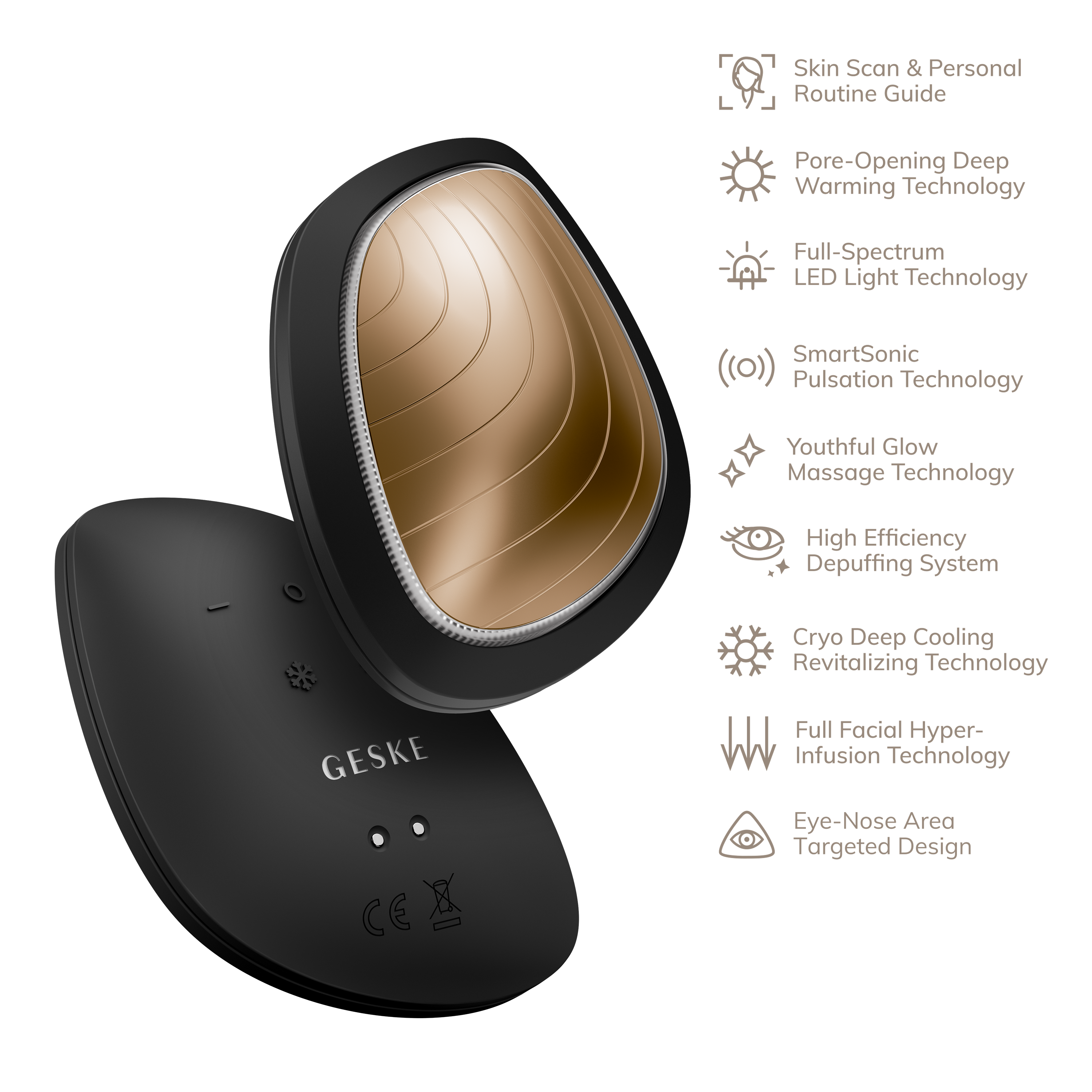 Geske Sonic Warm & Cool Mask | 9 in 1 - Gray