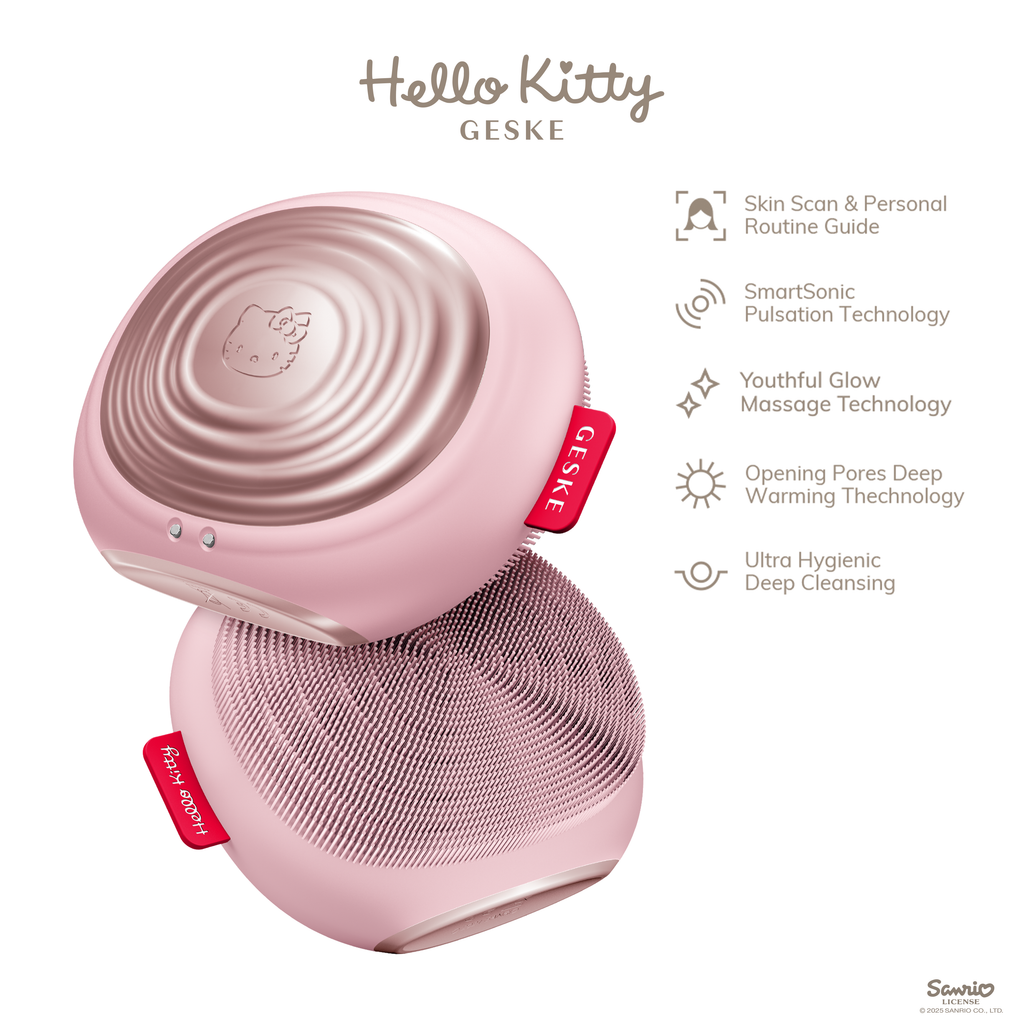 Geske Sonic Thermo Facial Brush | 5 in 1 - Pink