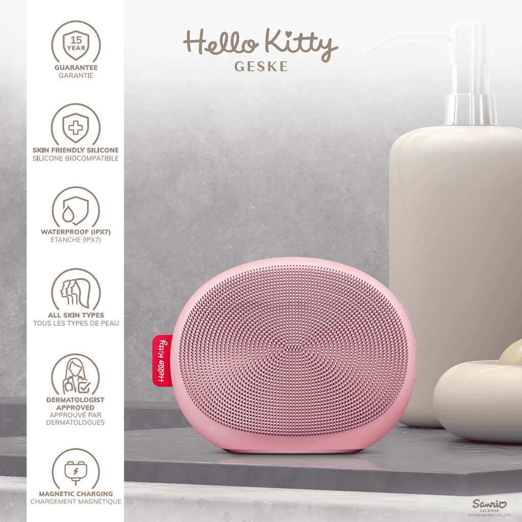 Geske Sonic Thermo Facial Brush | 5 in 1 - Pink