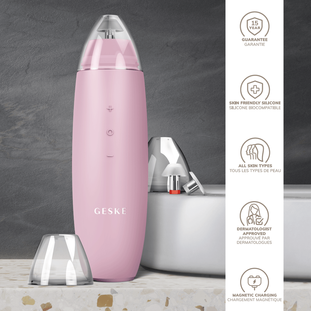 Geske MicroDermabrasion Blackhead Remover | 7 in 1 - Pink