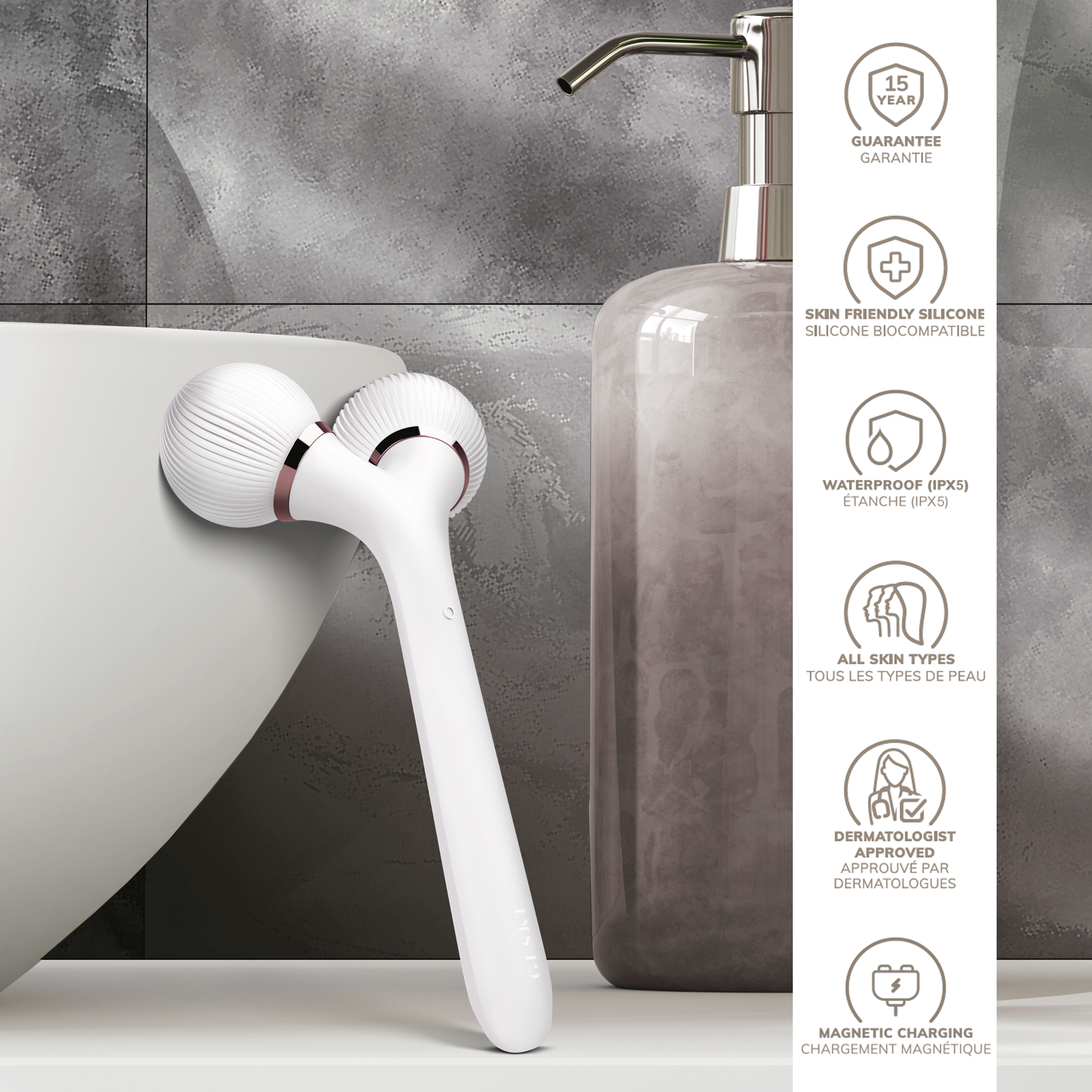 Geske Sonic Facial & Body Roller | 4 in 1 - Starlight