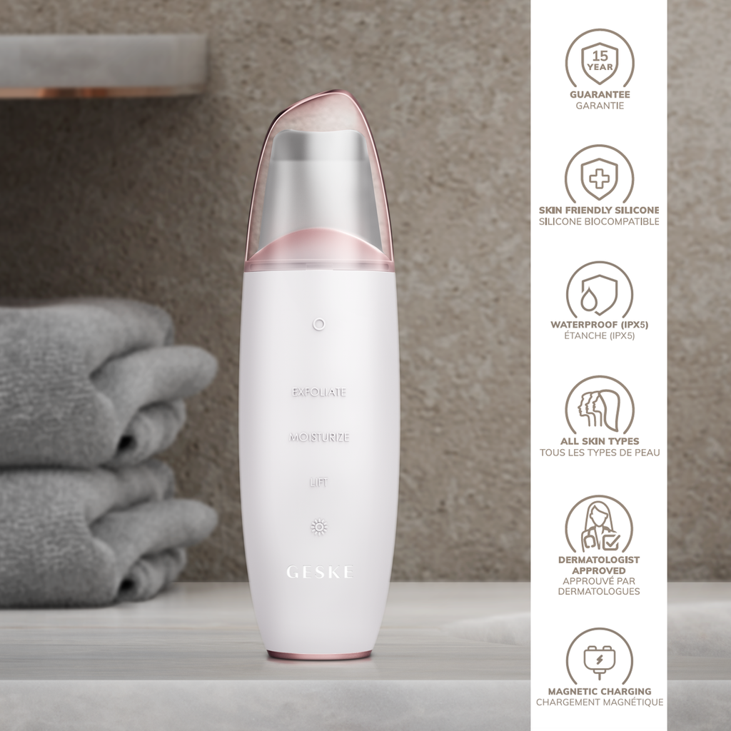 Geske MicroCurrent Skin Scrubber & Blackhead Remover | 9 in 1 - Starlight