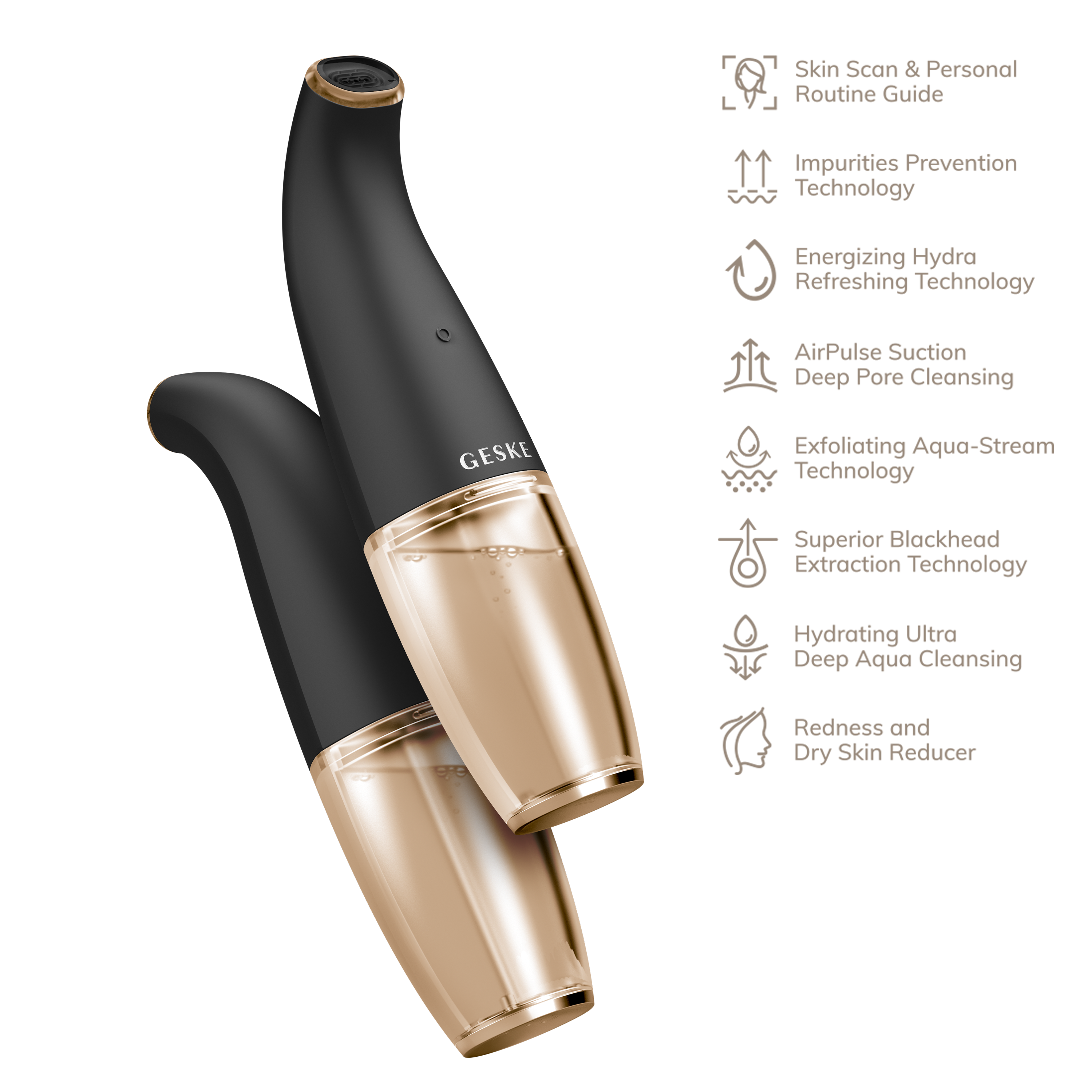 GESKE Aqua- Stream Face Cleanser | 8 in 1 - Gray Secondary image