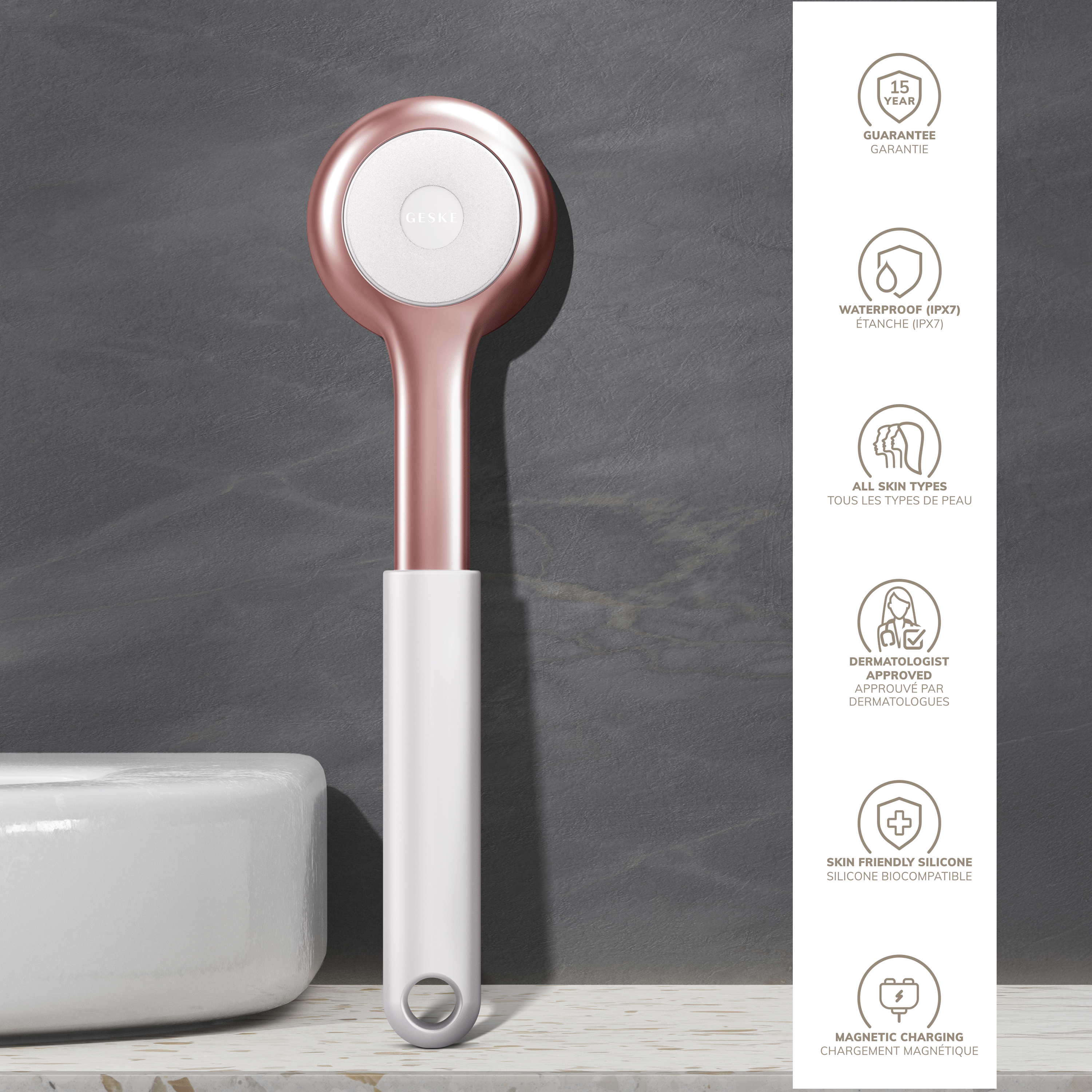Geske Sonic Full-Body Brush & Intensive Exfoliator | 8 in 1 - Starlight