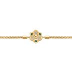 Saint Honore Burj Six Flow Petals Malachite Bracelet with SH Logo