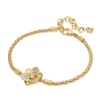 Saint Honore Burj Six Flow Petals Mother of Pearl Bracelet with SH Logo