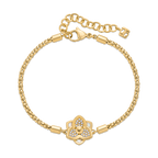 Saint Honore Burj Six Flow Petals Mother of Pearl Bracelet with SH Logo