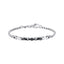 Luca Barra Gents Steel Bracelet with Black Ceramic Elements