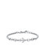 Silver-toned men's steel bracelet with a central anchor charm, featuring mixed box and oval chain links and a lobster clasp.