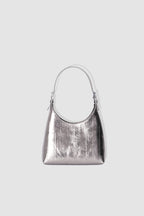 By Far Baby Camryn Eel Embossed Leather Inox