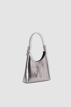 By Far Baby Camryn Eel Embossed Leather Inox