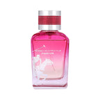 Pink perfume bottle with a silver-toned cap and red textured band. Features a white polo player logo and 'BEVERLY HILLS POLO