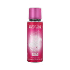 Pink spray bottle with a dark pink cap, featuring a white polo player graphic and 'Beverly Hills Polo Club' text.