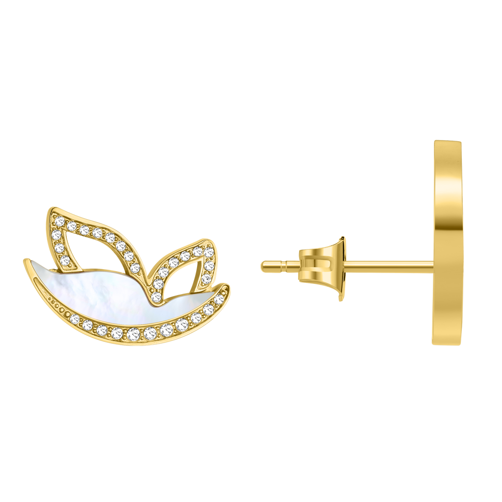 Police Birdy Mop Crystal Motif Earrings