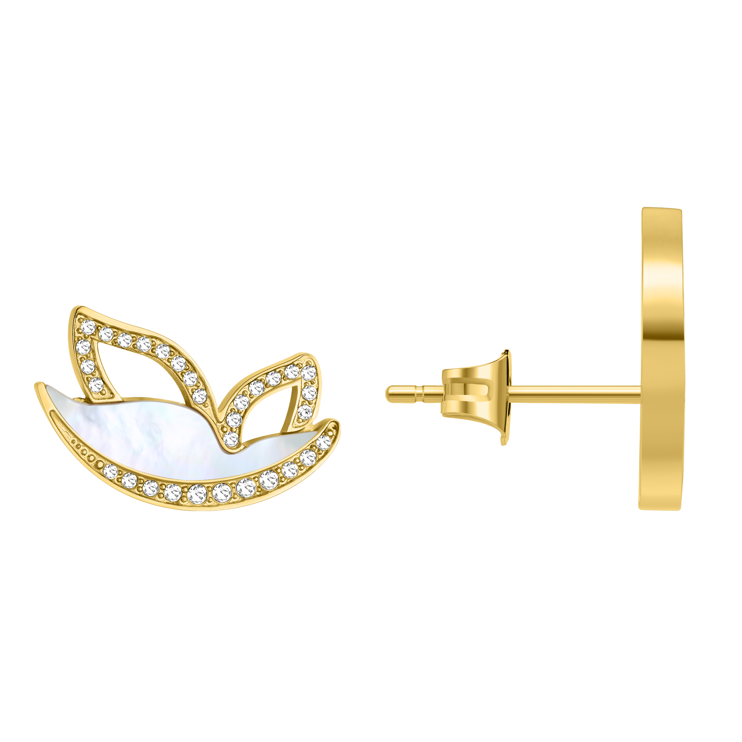Police Birdy Mop Crystal Motif Earrings