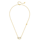 Police Birdy Mop Crystal Pearl Beads Chain Necklace