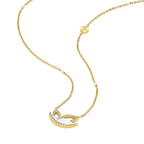 Police Birdy Mop Crystal Pearl Beads Chain Necklace