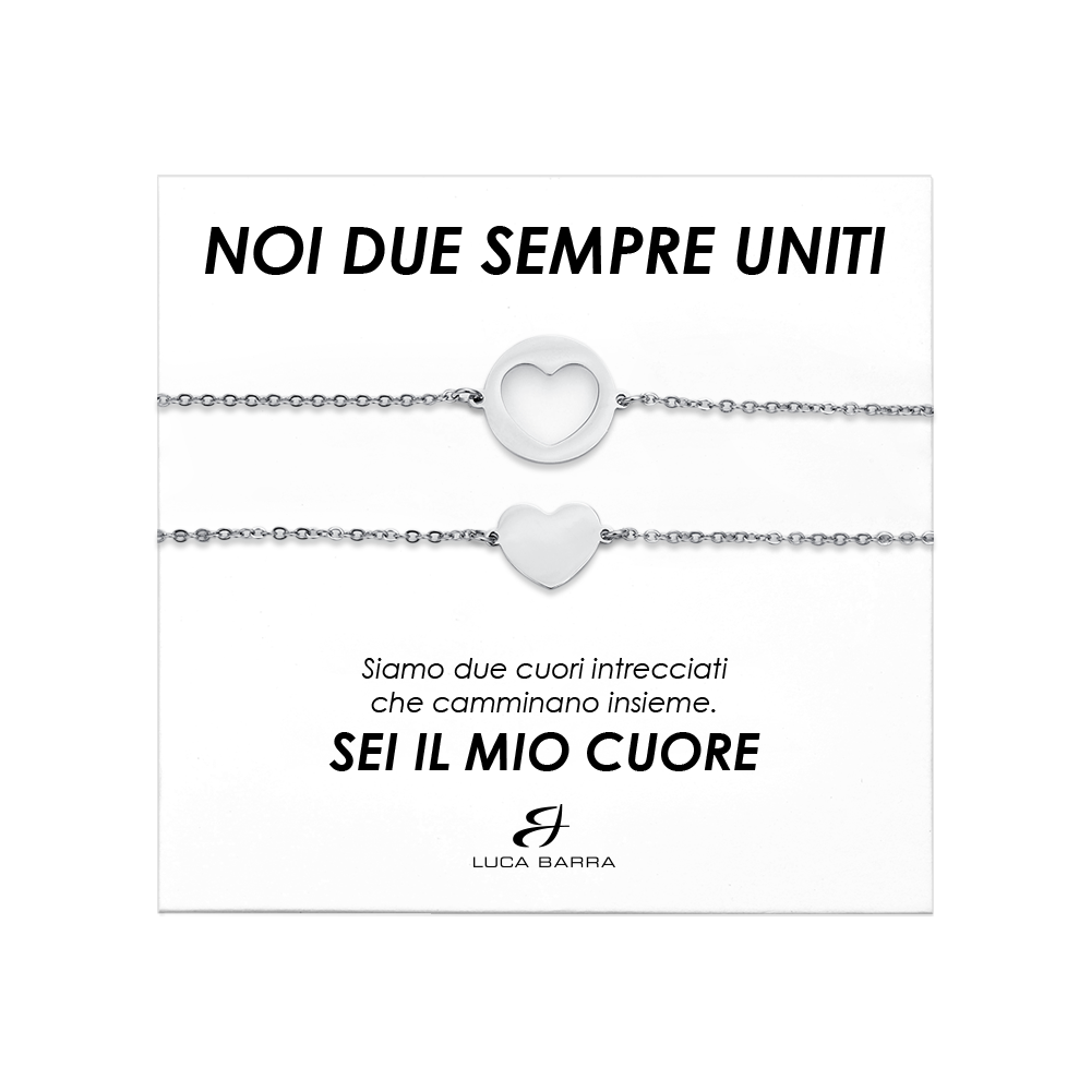 Luca Barra Ladies Steel Bracelets with Hearts