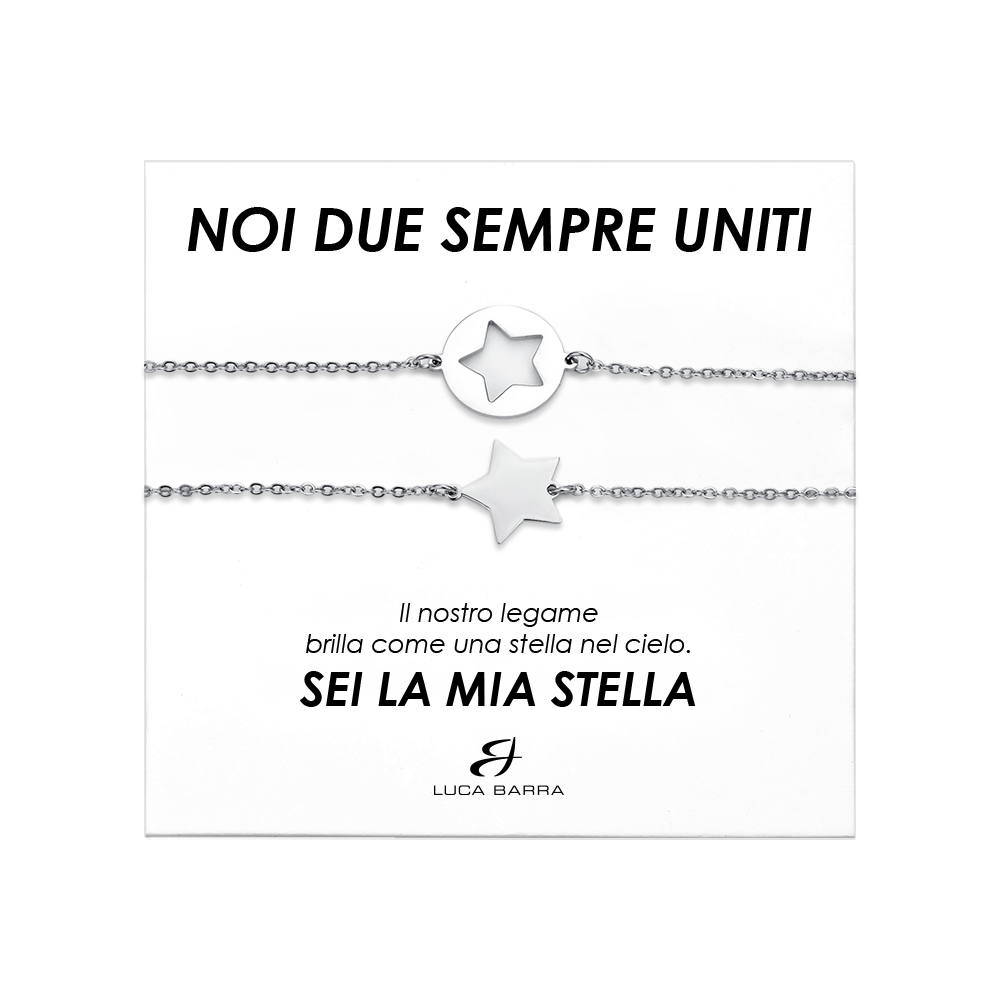 Luca Barra Ladies Steel Bracelets with Stars