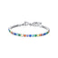 Luca Barra Ladies Tennis Bracelet with Multicolored Crystals