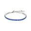 Luca Barra Ladies Tennis Bracelet with Blue Crystals