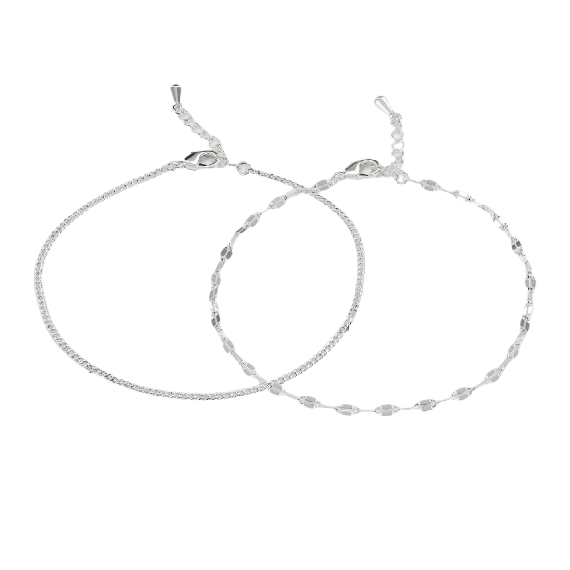 Buckley London Set Of Two Silver Chain Bracelet 1M Silver plating Main image