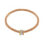 Buckley London Mesh Stretch With Three Rondelles Rose Gold