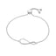 Buckley London Silver Infinity Stone Adjustable Bracelet Silver