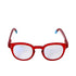 B+D Classic Round Frame Red Glasses with UV400 Protection — Available for Online Purchase.