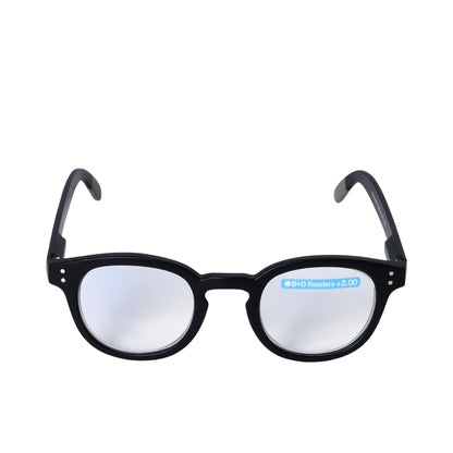 B+D Unisex Black Round Reading Glasses with Clear Lenses — Find Online Today.