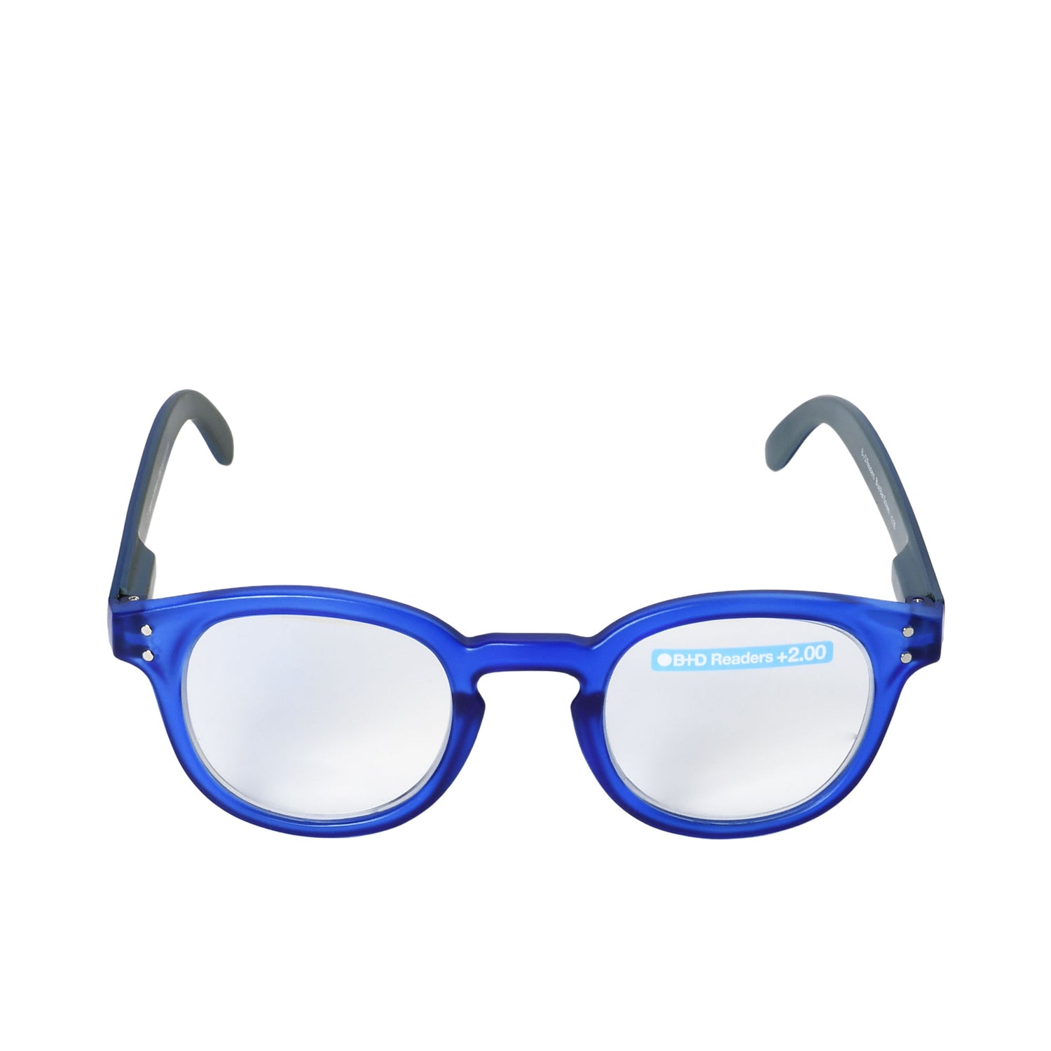 B+D Blue & Grey Round Reading Glasses B+D Blue & Grey Round Reading Glasses