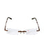 B+D Unisex Brown Rimless Reading Glasses with Clear Lenses — Shop Now Online.