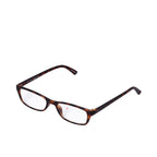 B+D Unisex Brown Tortoise Rectangular Reading Glasses with Clear Lenses — Now Online.