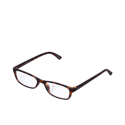B+D Unisex Brown Tortoise Rectangular Reading Glasses with Clear Lenses — Now Online.
