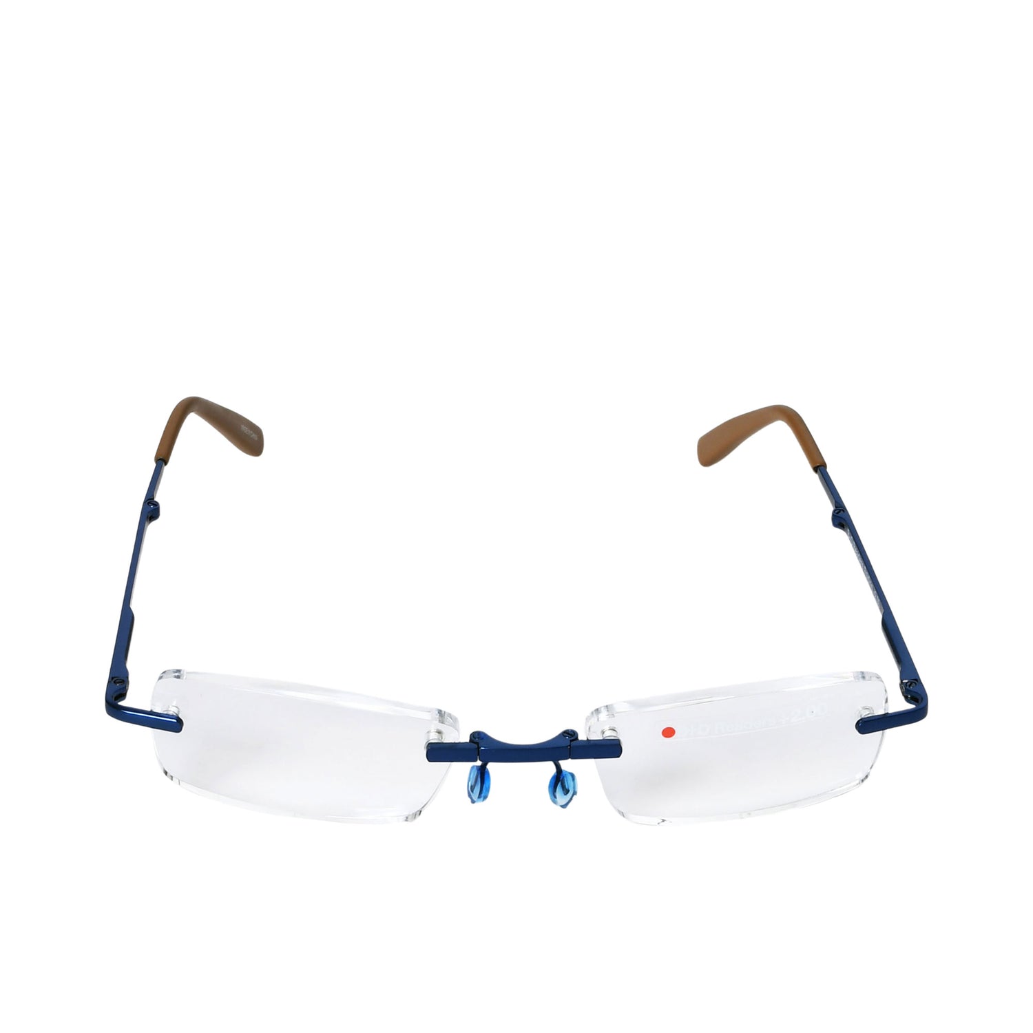 B+D Unisex Navy Rimless Reading Glasses with Clear Lenses — Order Online Today.
