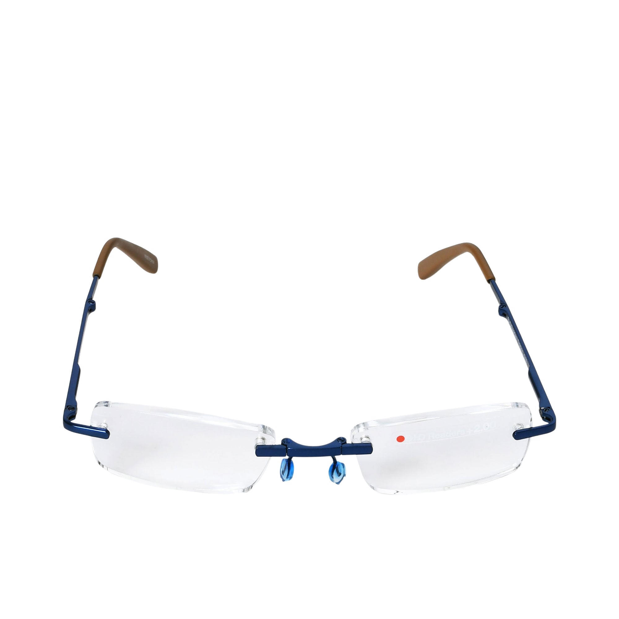 B+D Unisex Navy Rimless Reading Glasses with Clear Lenses — Order Online Today.