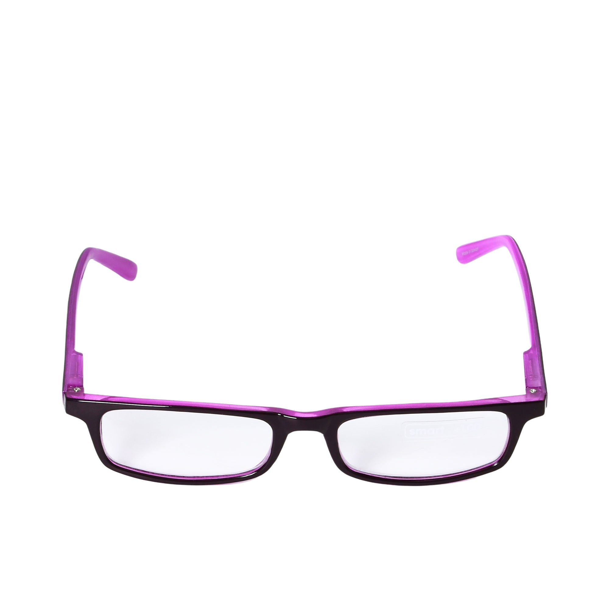 B+D Unisex Purple Rectangular Reading Glasses with Clear Lenses — Find Online Today. Main image