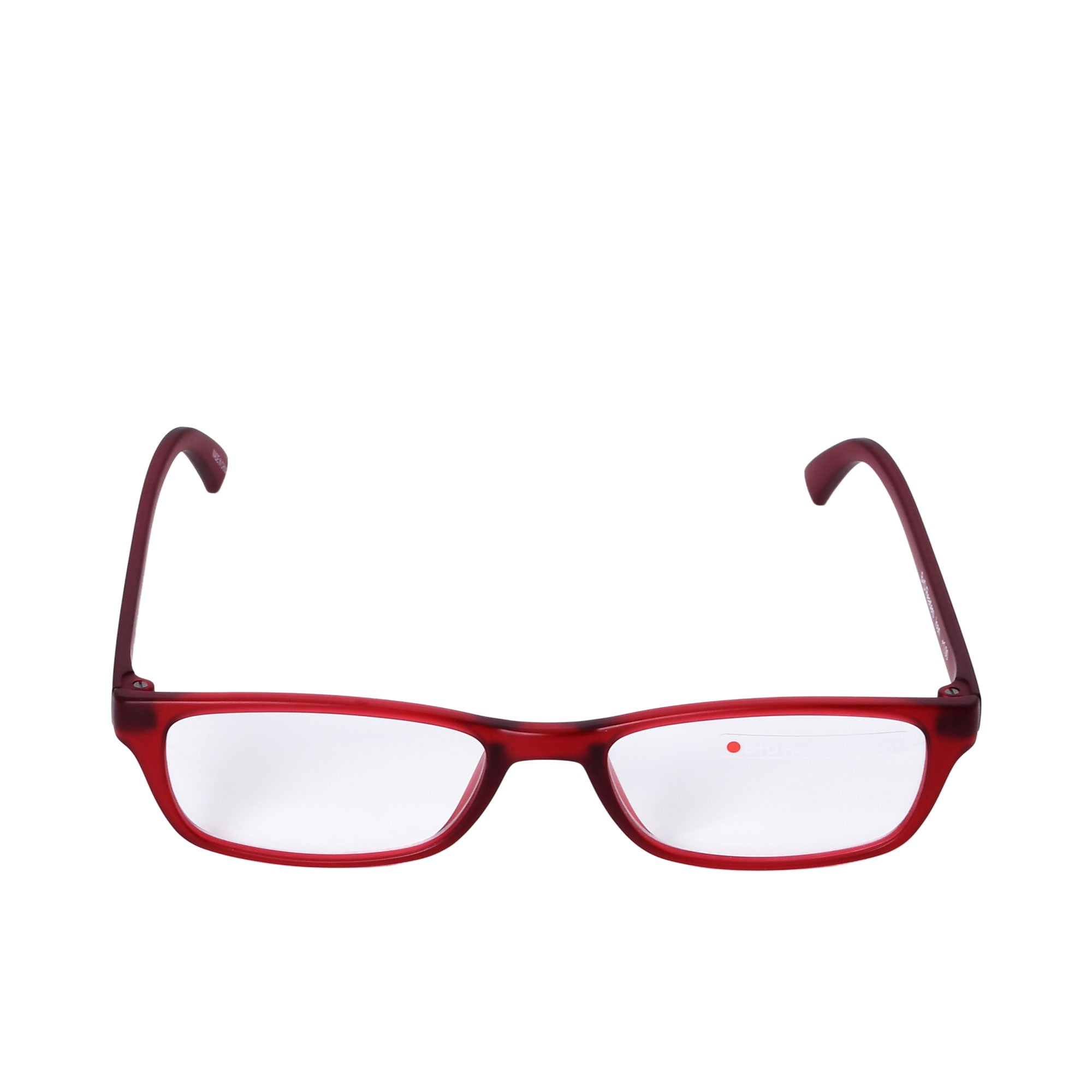 B+D Unisex Red Rectangular Reading Glasses with Clear Lenses — Order Online Today.