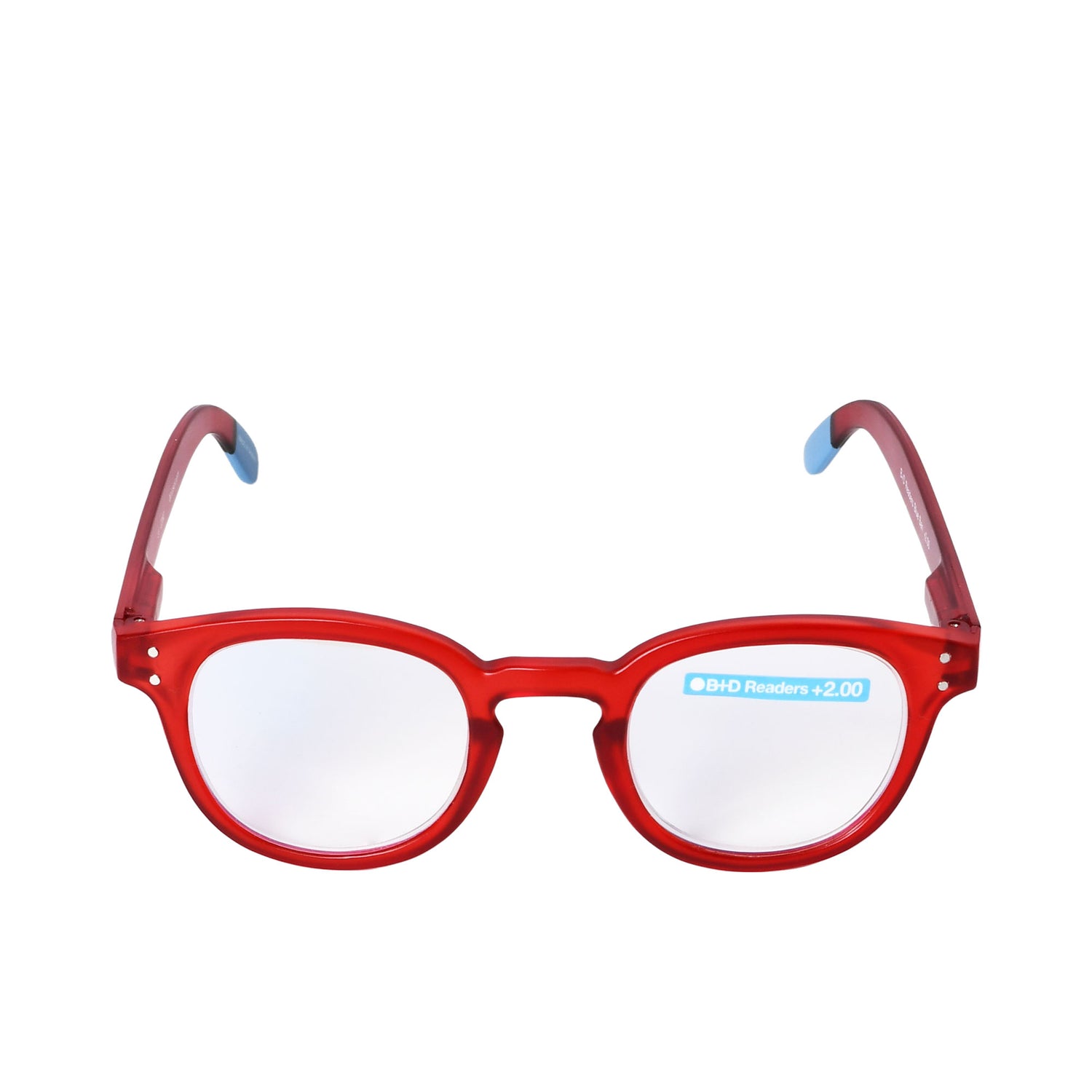 B+D Red & Blue Round Reading Glasses B+D Red & Blue Round Reading Glasses