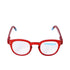 B+D Unisex Red and Blue Round Reading Glasses with Clear Lenses — Shop the Latest Online.